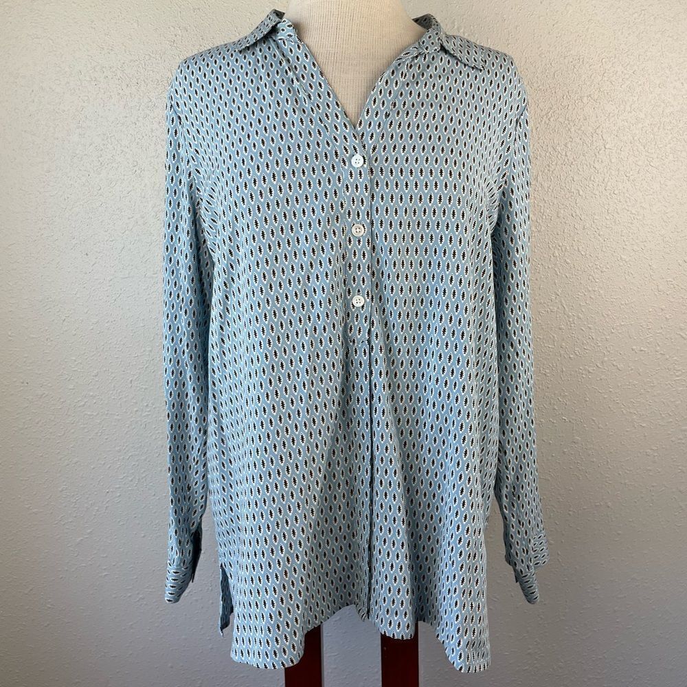 J. Jill Button Down Top Size M Petite EUC